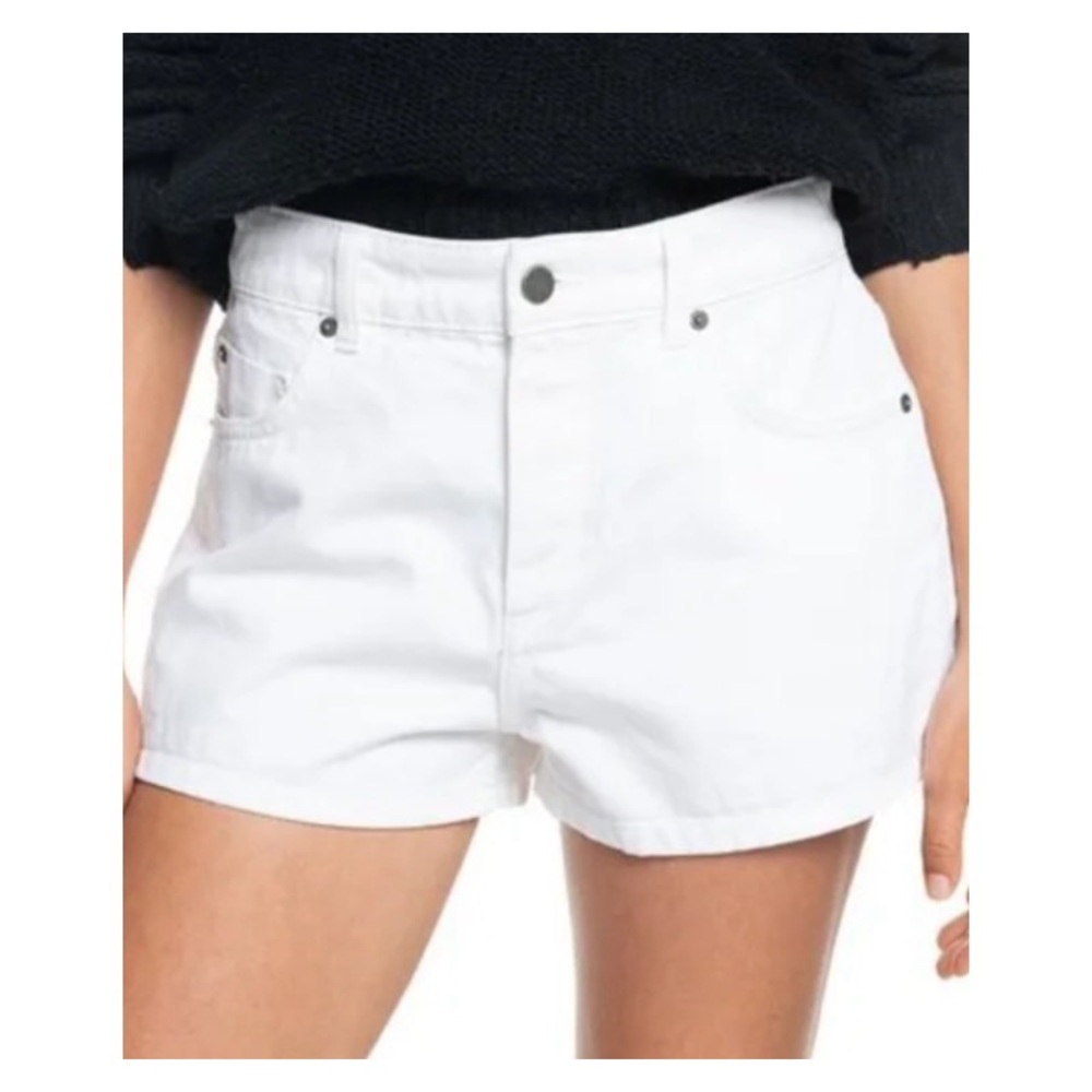 Garage Shorts White Jean Shorts Mid-rise Size 00